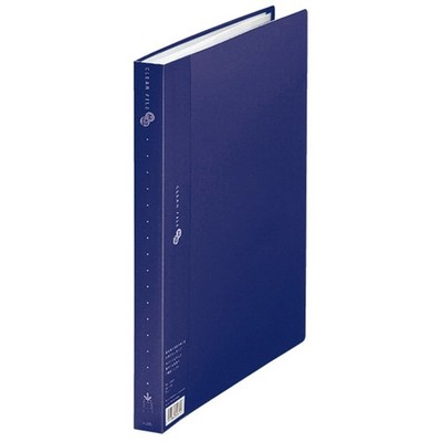 PLUS clear file A4 40 pockets Navy