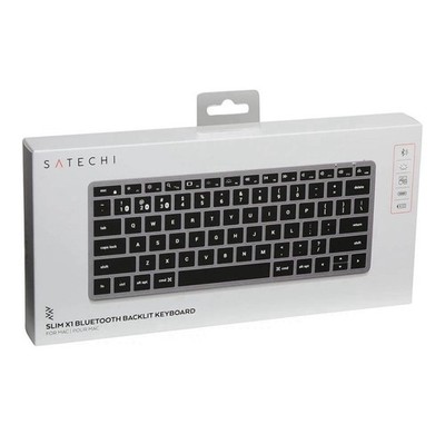 Satechi Slim X1 Bluetooth Backlit Keyboard for MacBook, iPad, iMac | Space Gray