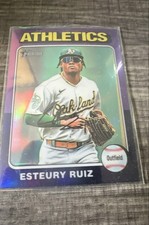 2024 Topps Heritage - Esteury Ruiz #300 Chrome Purple Refractor