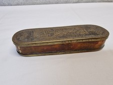 antyczna puszka na tytoń tabaka puszka mosiężna puszka mosiężna puszka z mosiądzu / miedzi 126 g
