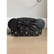 Loungefly Disney Minnie Mouse Celestial Ears Crossbody Bag In Black NWT