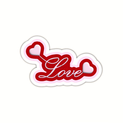 Love Text Vinyl Sticker Waterproof Cute Decal for Laptop Bottle Phone Notebook