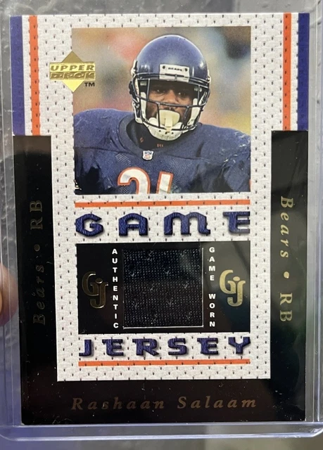 1996 Upper Deck Game Jersey #GJ5 Rashaan Salaam - Chicago Bears - SUPER RARE! Rarität!