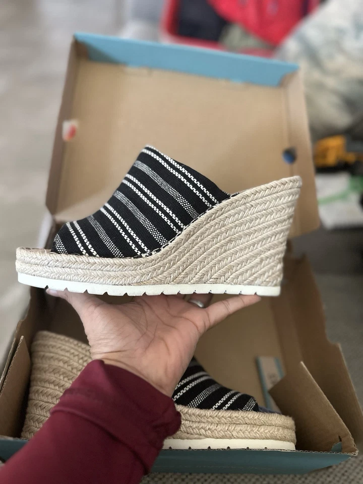 Клинья Tom's Monica Mule черная глобальная полоса размер 9,5 черная полоса - Изображение 2 из 4