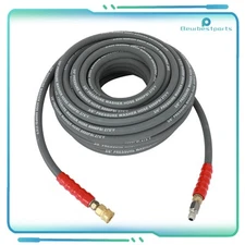 3/8" 100ft Pressure Washer Hose Non-Marking Couplers 6000PSI Hot&Cold Water 275F