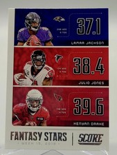 2020 SCORE JACKSON JONES DRAKE FANTASY STARS WEEK 15 CARD RAVENS FALCONS NFL