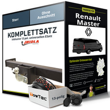 Für RENAULT Master III Anhängerkupplung starr +eSatz 13pol uni 11.2012-jetzt Set