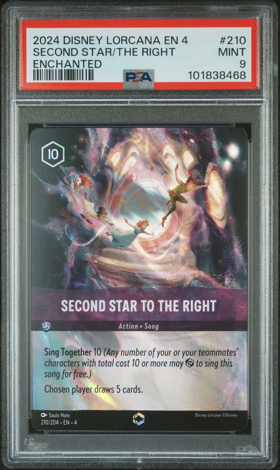 2024 DISNEY LORCANA EN 4-URSULA'S RETURN #210 SECOND STAR TO THE RIGHT PSA 9