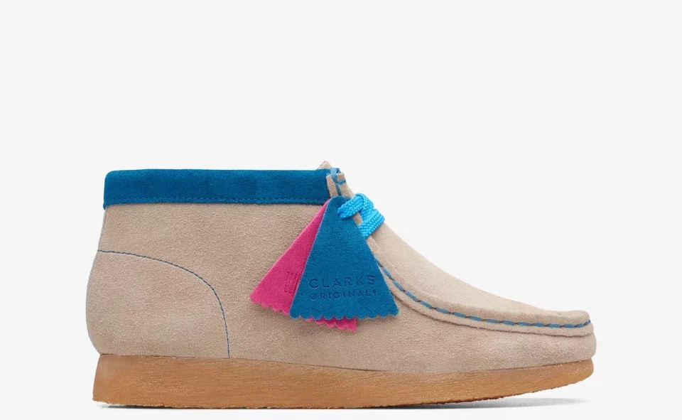 Clarks Niños Wallabee Arena Combinación Gamuza 3.5 Niños Niñas Unisex Bota Mayor Foto 3 de 4