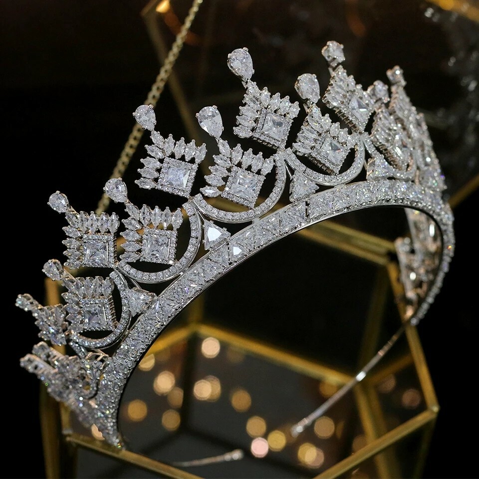 Swarovski Crystal's Wedding Crown Tiara Bridal | eBay