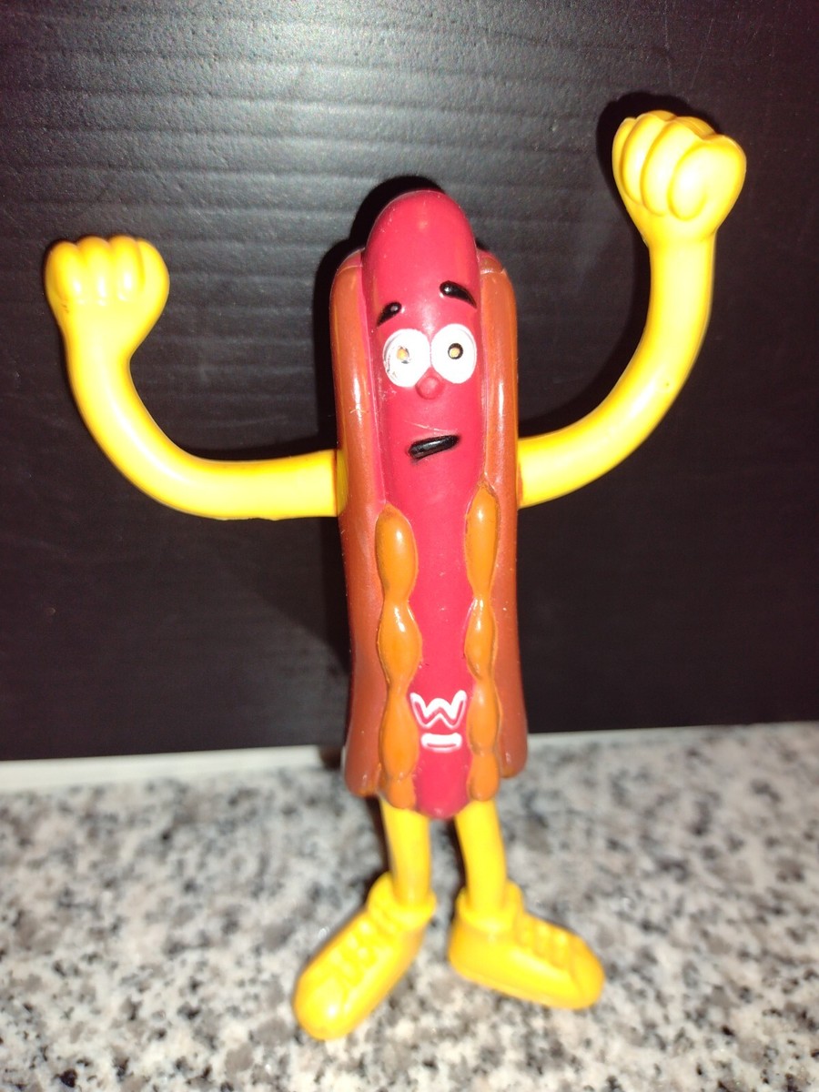 Hot Dog Bendy Toy Figure Fast Food Mascot The Delicious One 2000