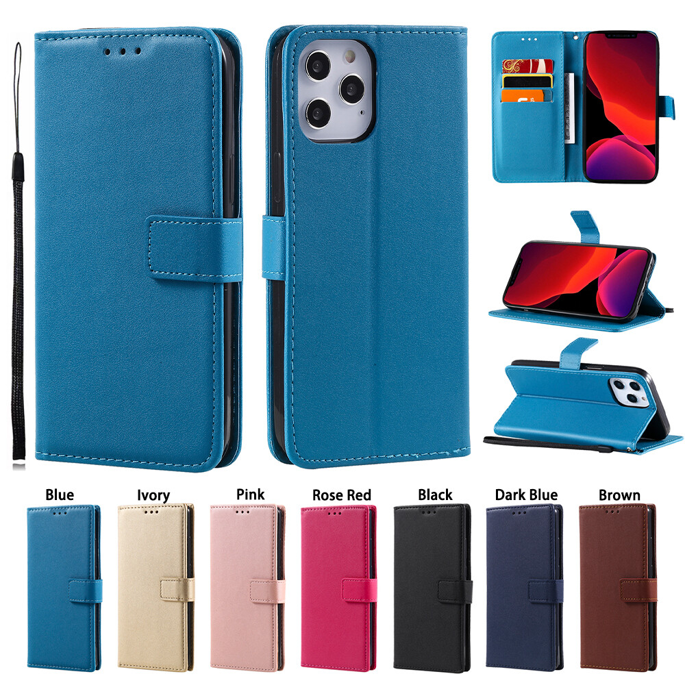 Magnetic Leather Flip Stand Card Wallet Case For iPhone 16E 15 14