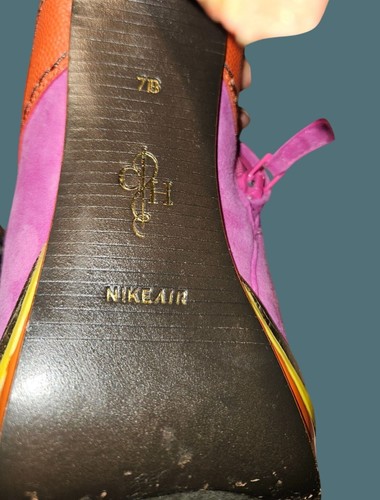 Cole Haan x NikeAir Kiltie Platform Stiletto Bootie Suede/Leather Women 7B - Picture 11 of 13