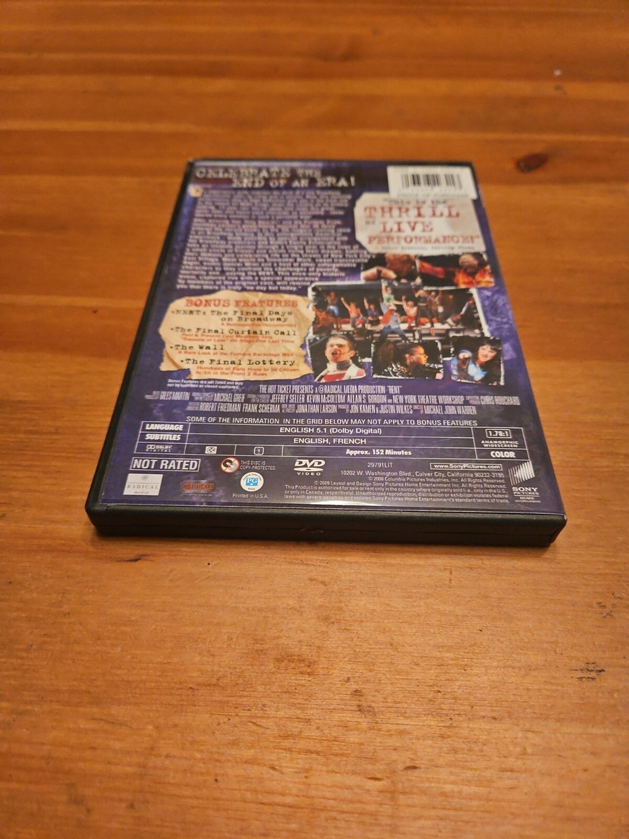 【中古】 Rent: Filmed Live on Broadway (DVD) (Import) Rent: Filmed Live on Broadway (DVD, 2008) 43396297913| eBay