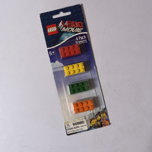 *New Sealed* Lego The Lego Movie 4 Pack Erasers - Picture 4 of 4