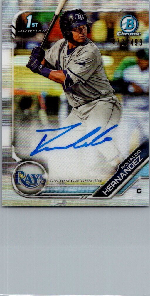2019 Bowman #CPA-RH Ronaldo Hernandez Chrome Prospect Auto Refractor #/499