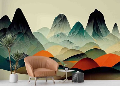 3D Mountain Hillside Abstract Wallpaper Wall Murals Removable Wallpaper