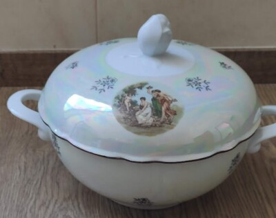 Vintage Kahla Porcelain Madonna LARGE Soup Tureen Soup Bowl Antique GDR 70th
