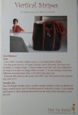 Pick Up Sticks Felted Vertical Stripes Purse Bag Tote 8.5"x5.5" brochure I-cord