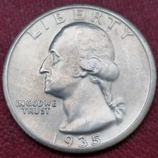 1935 S Washington Quarter 25c High Grade Choice BU #60311