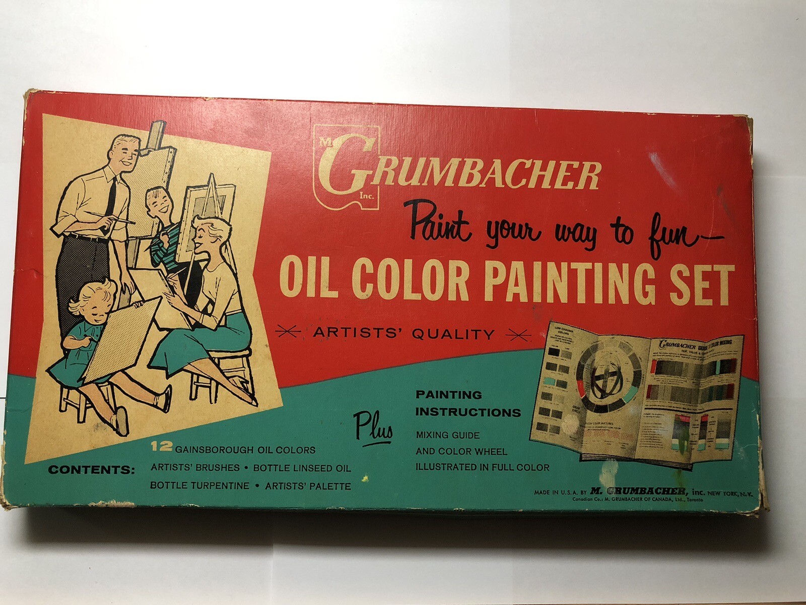 Vintage Artists Grumbacher Oil Color Painting Set 321 AS IS eBay