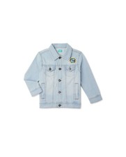 365 Kids Garanimal Youth Boys Multi-Size Dino Denim Jean Jacket Snap Buttons