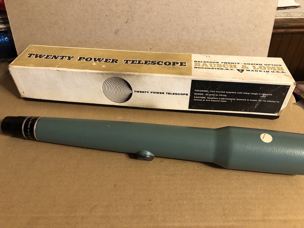Vintage Bausch and Lomb 20x Power TeleScope, Original. Box