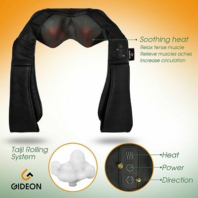 Gideon Portable Shiatsu Massager for Back Neck and Shoulder for sale online  | eBay