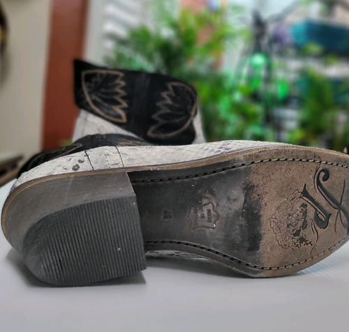 Mezzo stivale unisex pelle di serpente Portogallo ""fp"" fapor taglia 41 - Foto 5 di 5