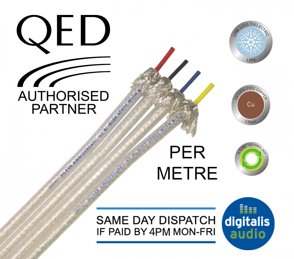 【じゅん】QED Silver Anniversary XT 8m QED Silver Anniversary XT Speaker Cables