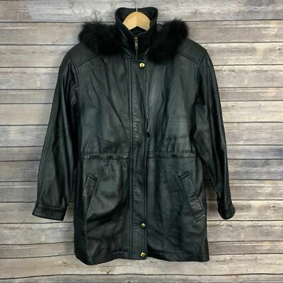 Parfait Black Leather Coat (Size: S) | eBay