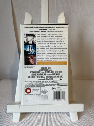 A Clockwork Orange VHS 1971 Warner Bro Kubrick 2000 Package Design UK - Picture 2 of 3