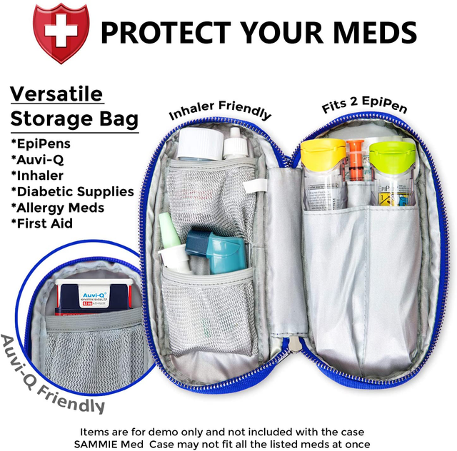 PracMedic EPIPEN Carrying Case for Kids Holds 2 Epi Pens or AuviQ