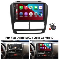 2+32G Android 15 Autoradio Navi Carplay RDS für Fiat Doblo MK2/Opel Combo D +Kam