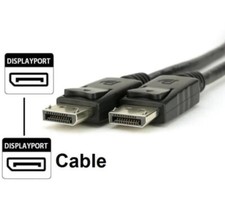 Displayport to Display Port Cable DP Male to Male Cord With Latches 6feet