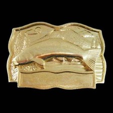 Fish Fishing Salmon Bass Bait Fisherman Engravable Belt Buckle Buckles