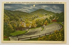 Vintage Postcard, Aerial View, Mountainside Theatre, Cherokee, NC