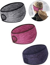 Ponytail Headband Earband Winter Fleece Ski Running Headband Ear Warmer Headband