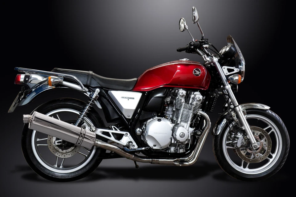 Silenciador oval de aço inoxidável Honda CB1100A 2013-2014 escape completo 4-1 18" - Imagem 4 de 4