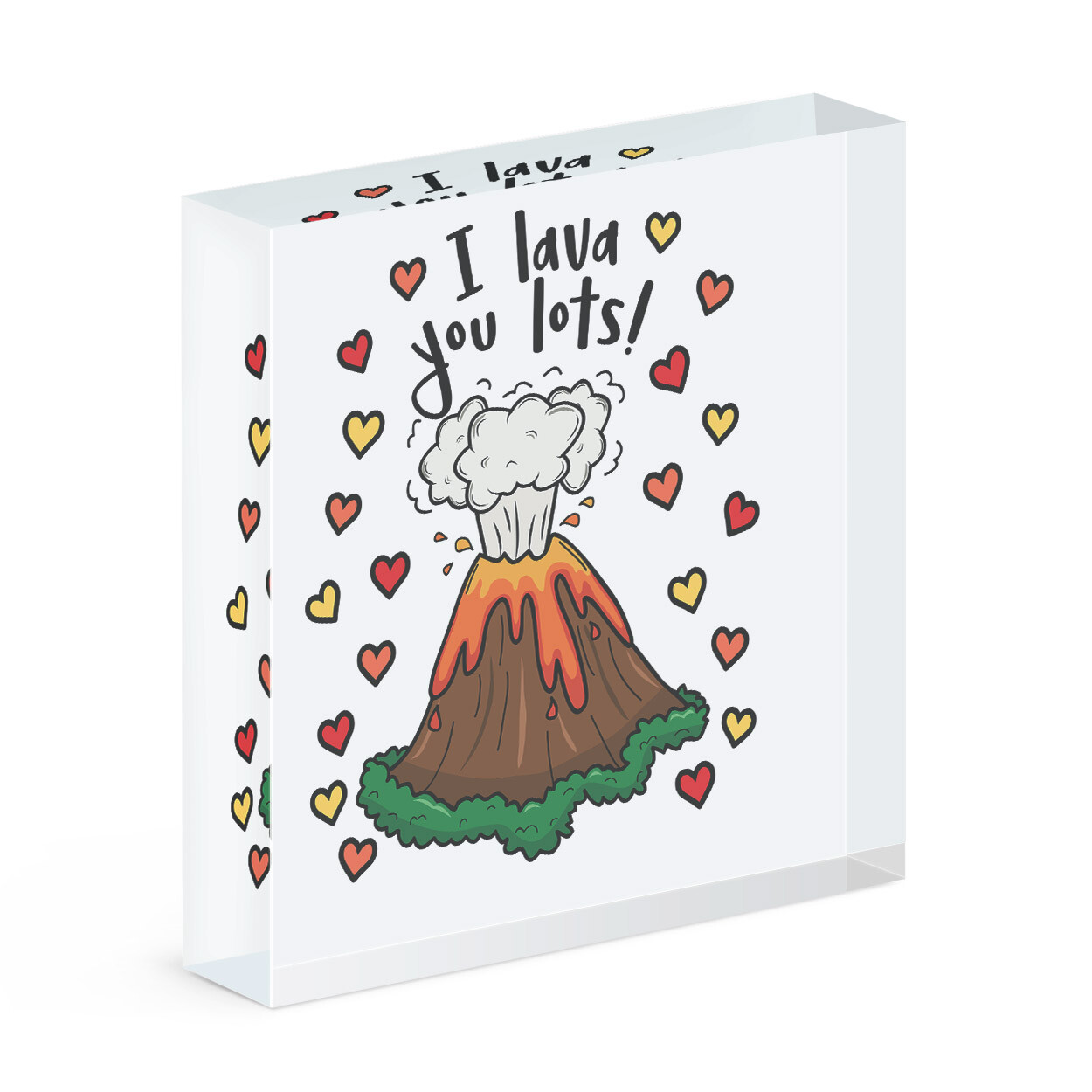 I Lava You Lots Acrylic Photo Block Frame Funny Valentines Day Love