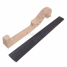 4/4 Violin Neck Hand Carved maple violin neck and Ebony Fingerboard Unfinished