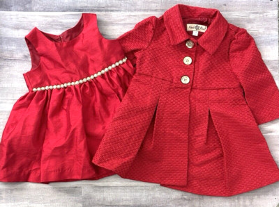 Purple Rose Red Infant  Matching Jacket & Dress Set 12 months Valentine's Day