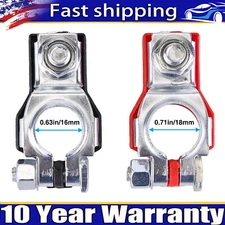 2 NEW Car Battery Terminal Connector Post Positive Negative Heavy Duty Universal