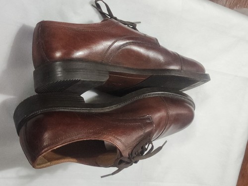 Paolo Mando Oxford Mens 8 Red Leather Lace Up Cap Toe Dress Shoes 11909 - Picture 6 of 14