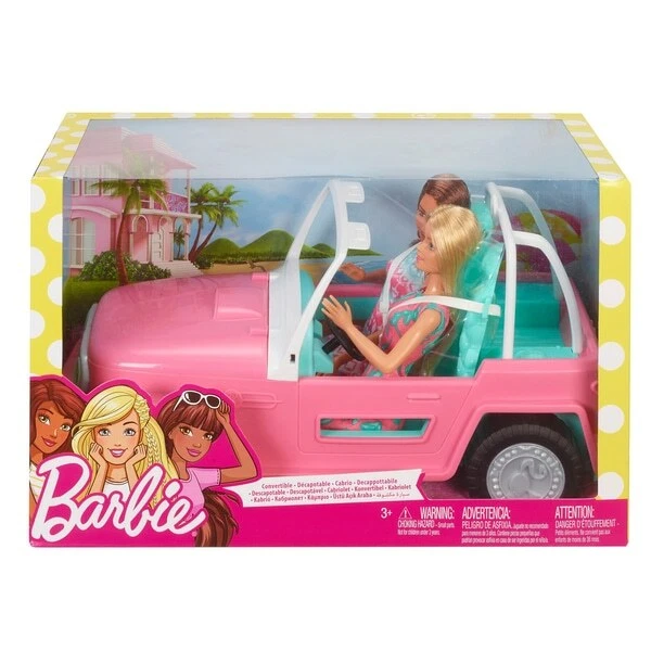 Barbie Jeep with 2 Dolls eBay