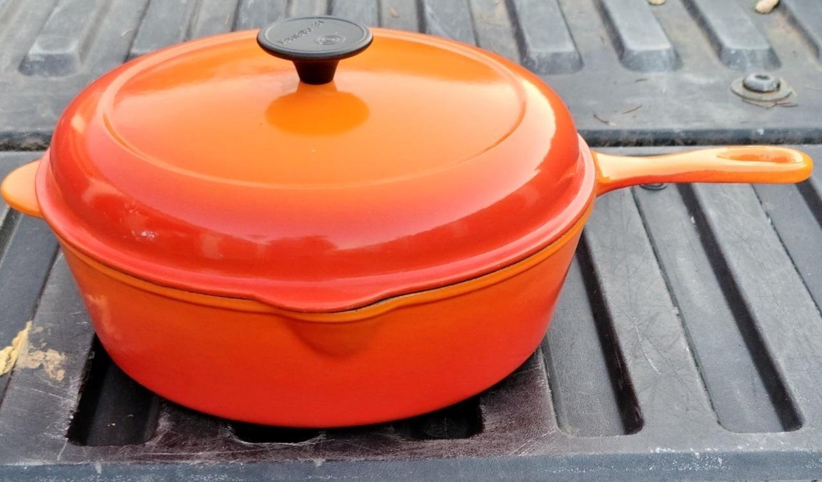 Le Creuset Cassadou – Flame Orange Color – VGC – GENTLY USED