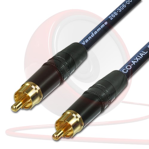 Cable coaxial de y video SPDIF. RCA a RCA. Fono coaxial Van Damme ohmios |