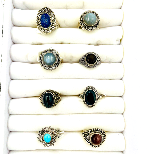 JTV QVC SHOPLC Sterling Silver 925 VTG Bali Legacy Assorted Gemstone Rings READ
