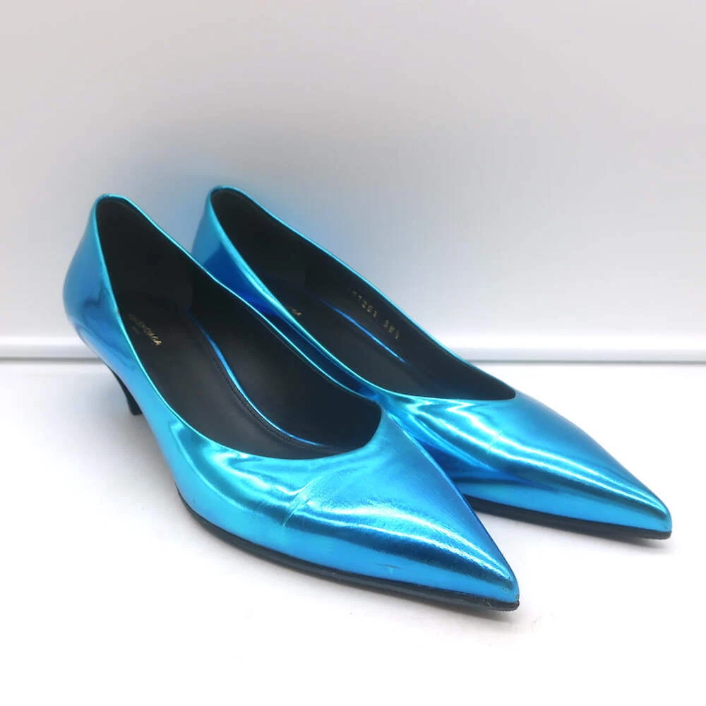 【美品】Balenciaga 青 リボン　ハイヒール　40サイズ Balenciaga Blue Heels for Women for sale | eBay