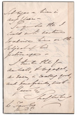 Anthony Ashley Cooper, 7th Earl Shaftesbury Signed Letter 1872 Autographed